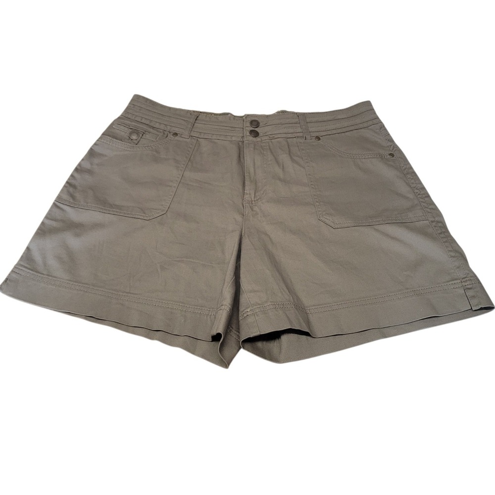 Dakota Blue Taupe Utility Cargo Shorts 4 pocket Sz 12 Mid-rise Cotten blend C720